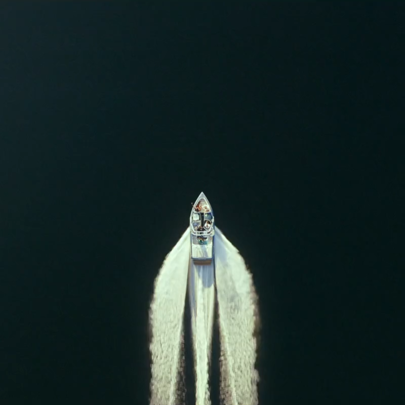 Boat seen from above